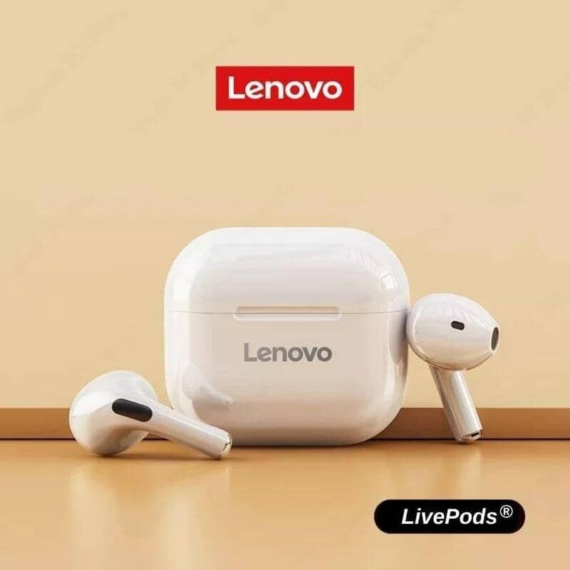Fone Lenovo LivePods® Modernidade Shop Branco 